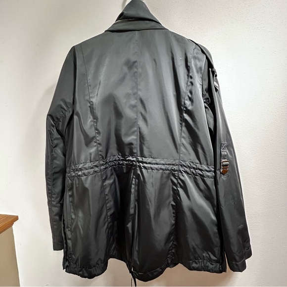 BCBGeneration Black Hooded Zipper Snap Utility Jacket Size L - Picture 3 of 16